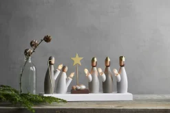 Adventsljusstake 'Krubba' - Vit