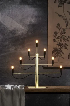 Adventsljusstake 'Milano' - Svart/Guld