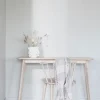Avlastningsbord 'Yumi' 120x40cm - Vitpigmenterad ek