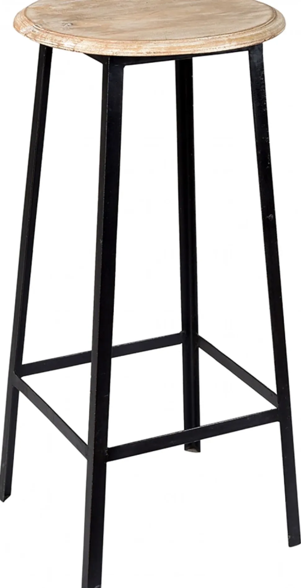 Barstol 'Wooden Seat' - Svart
