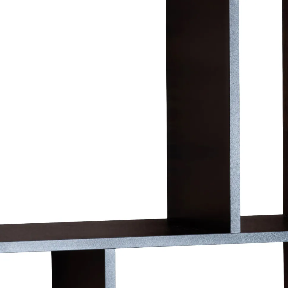 Bokhylla 'Colin' 60x210 - Valnöt/Svart