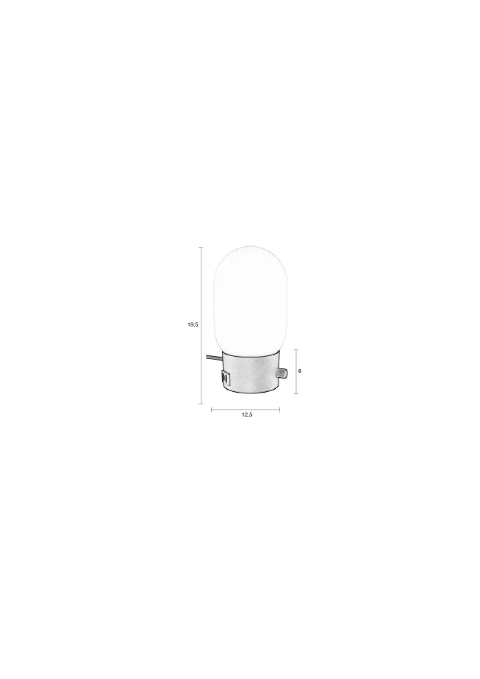 Bordslampa 'Urban Charger' - Svart