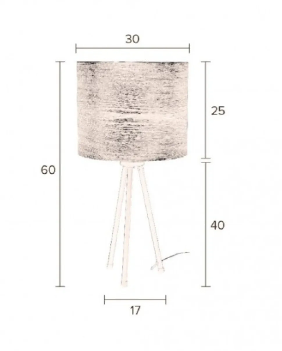 Bordslampa 'Woodland' - Svart/Natur