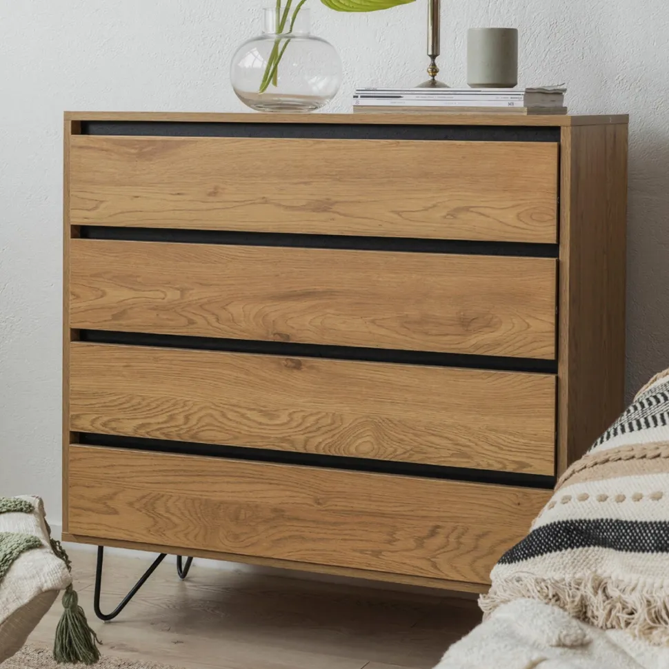 Byrå 'Elle' 90x90 - Ek/Svart