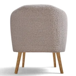 Fåtölj 'Capri' träben - Beige/Bouclé