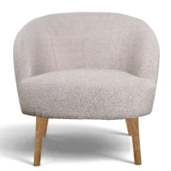 Fåtölj 'Capri' träben - Beige/Bouclé