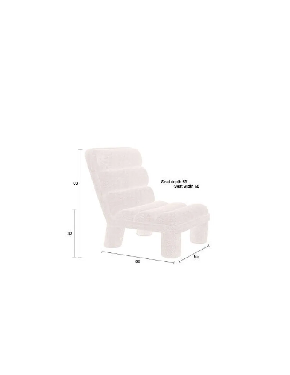 Fåtölj 'Fern' - Beige