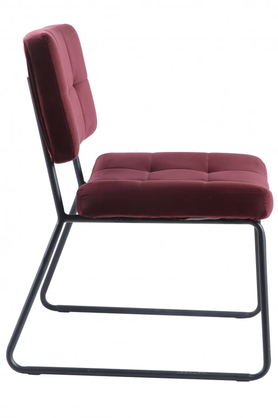 Fåtölj 'Kelly' - Burgundy/Sammet
