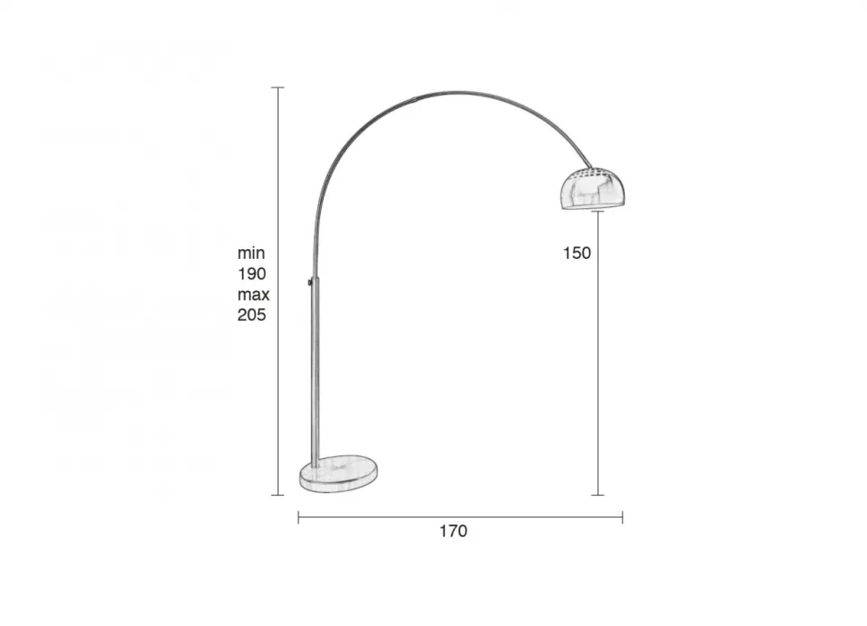 Golvlampa 'Bow' - Mässing