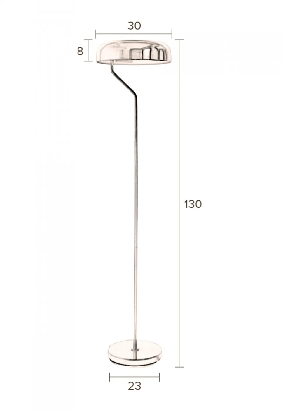 Golvlampa 'Eclipse' - Mässing