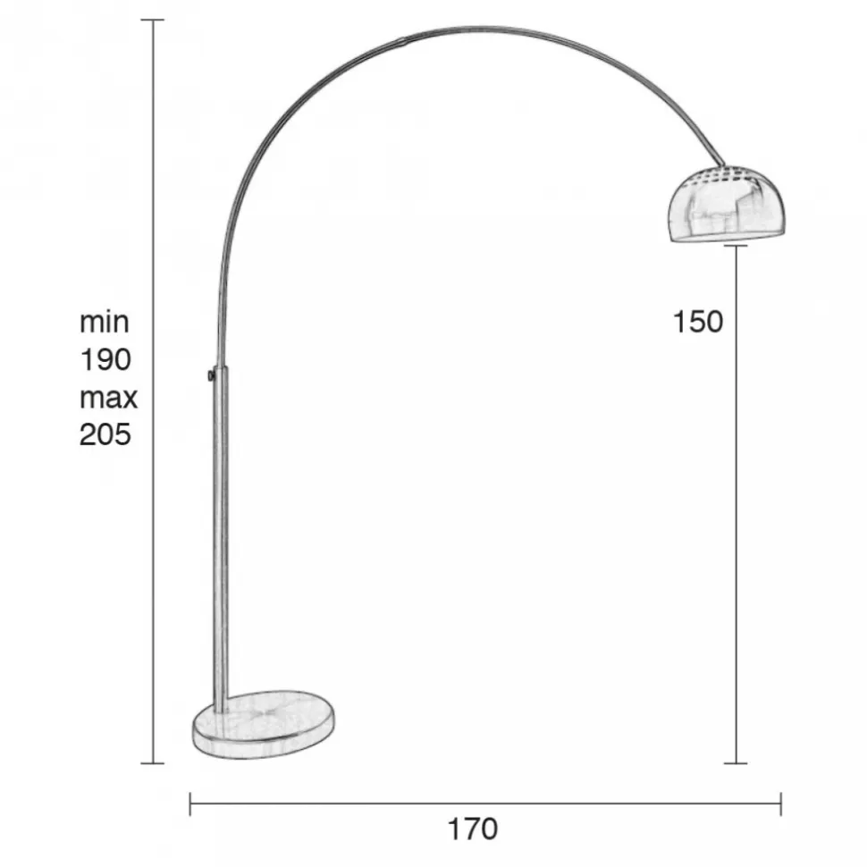 Golvlampa 'Metal Bow' - Svart
