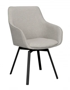 Karmstol 'Alison' - Beige/svart