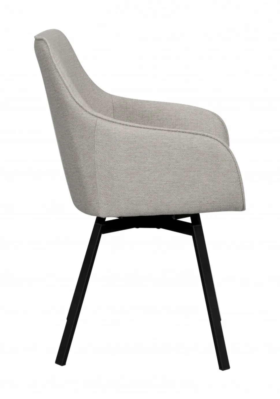 Karmstol 'Alison' - Beige/svart