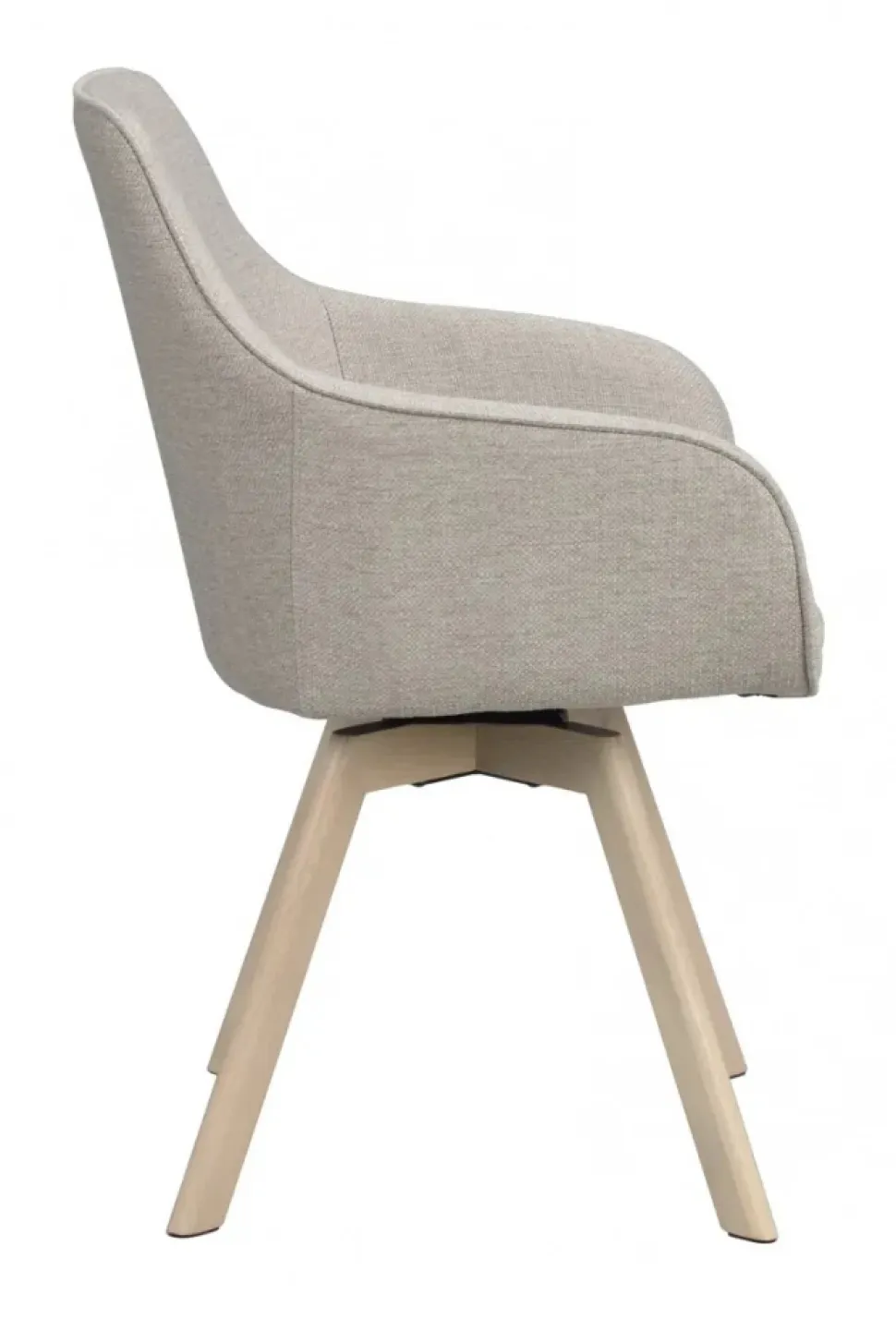 Karmstol 'Alison' - Beige/vitpigmenterade