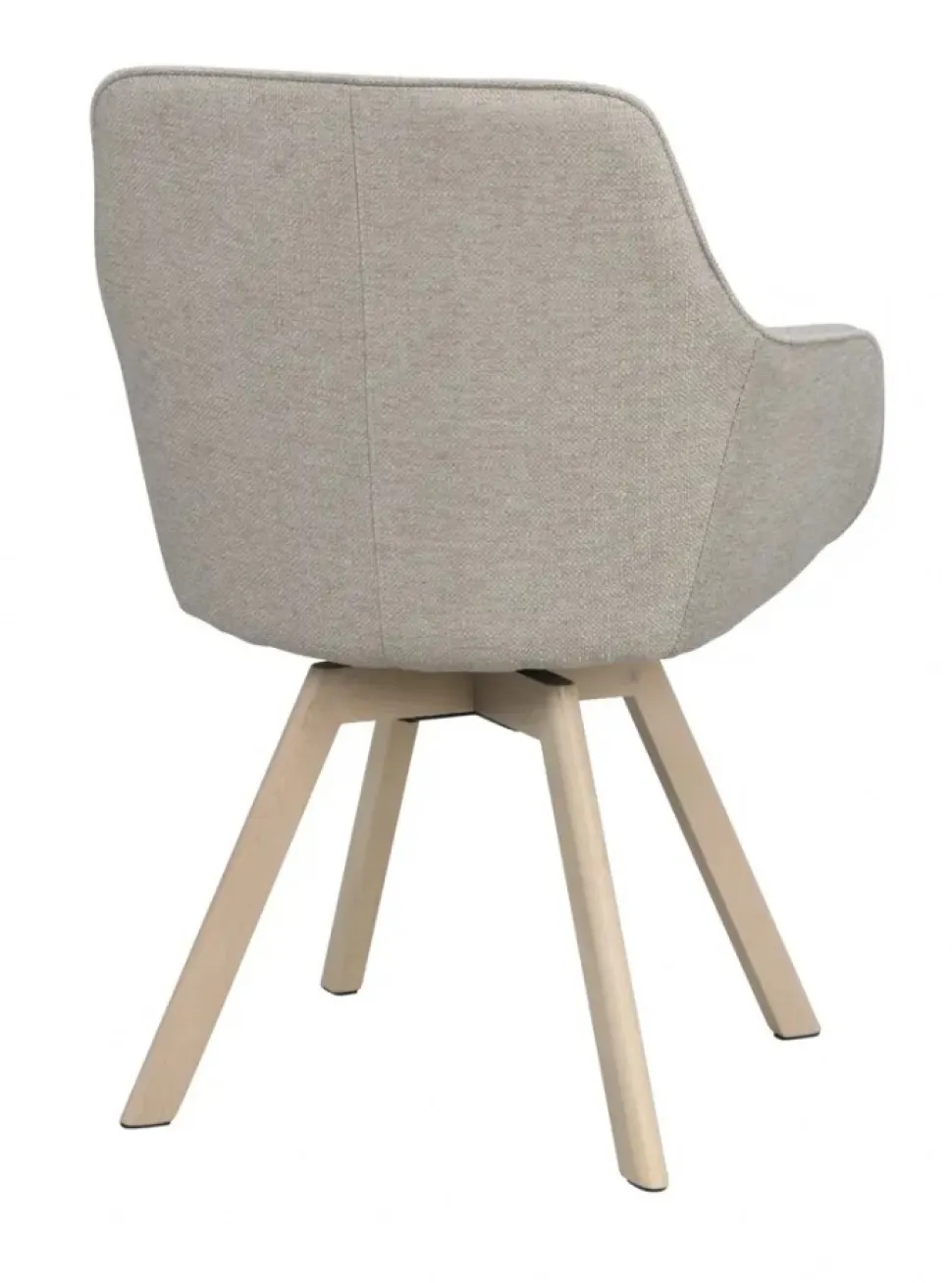 Karmstol 'Alison' - Beige/vitpigmenterade