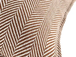 Kuddfodral 'Denisa Fishbone' 45x45cm - Brun/vit