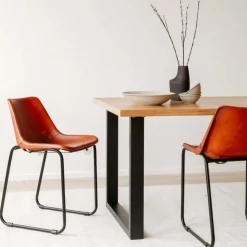 Loungestol Vintage - Läder/Järn