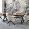 Matbord 'Baron' 200-350cm - Natur/svart