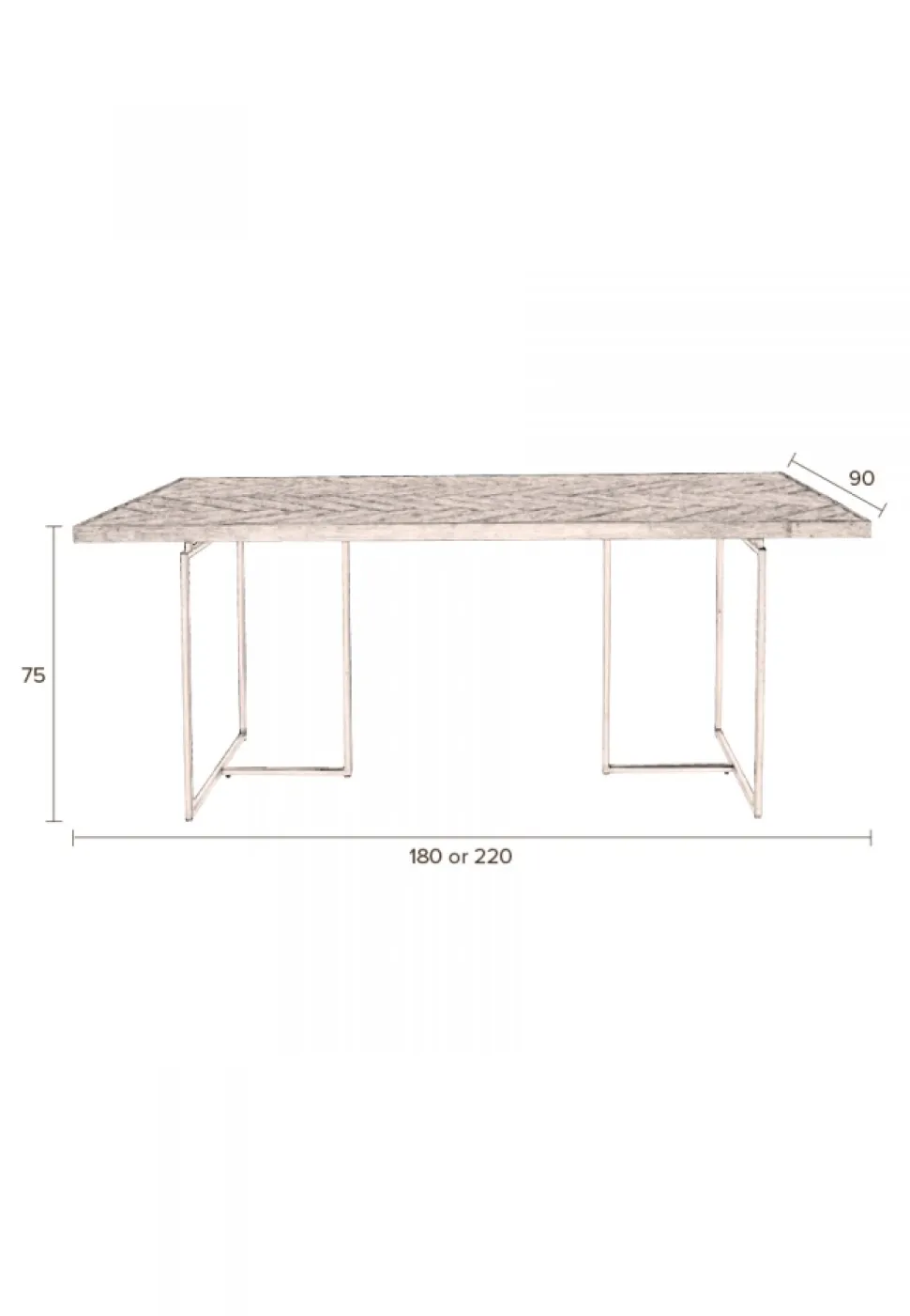 Matbord 'Class' 180x90cm - Brun