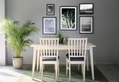 Matbord 'Filippa' 140x90cm - Vitpigmenterad