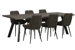 Matbord 'Fred' - Brun/Svart 240x100cm