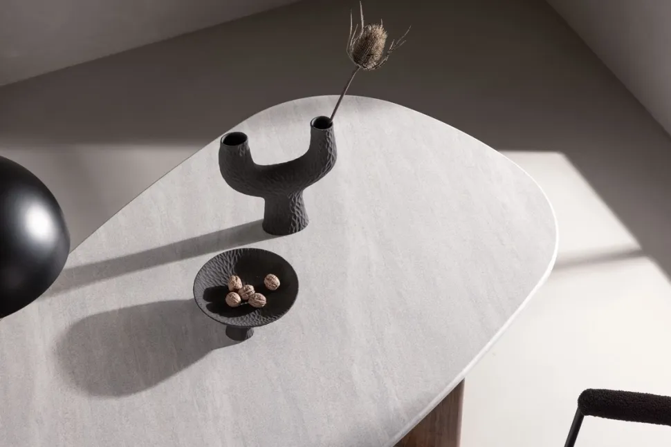 Matbord 'Grums' 180x90cm - Brun/Marmor