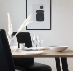 Matbord 'Klassisk' 140x80cm - Svart/Ek
