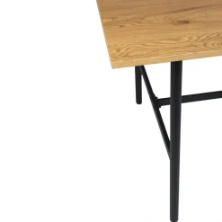 Matbord 'Line' - Ek/Svart 160x90cm