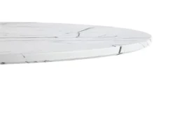 Matbord 'Lorca' Runt 80cm - Marmor/Vit