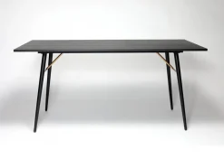 Matbord 'Lux' 160x90cm - Svart/Mässing
