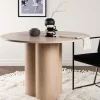 Matbord 'Orsa' Runt 110cm - Vitputsad