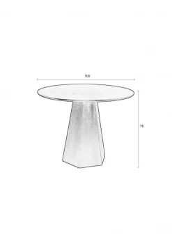 Matbord 'Pilar' Runt 100cm - Svart