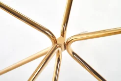 Matbord 'Rondo' Runt 110cm - Transparent/Guld
