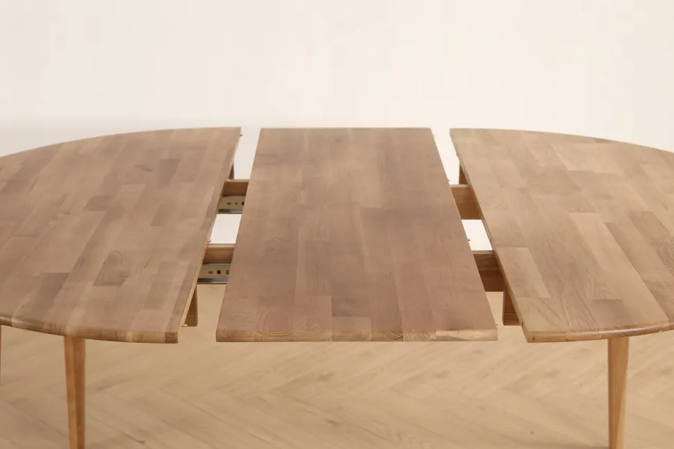 Matbord 'Saba' Ovalt/Runt 120-165x120 cm - Ek