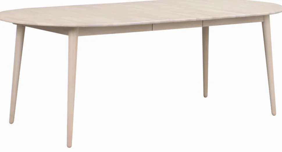 Matbord 'Tyler' Ovalt 170x105cm - Vitpigmenterad Ek