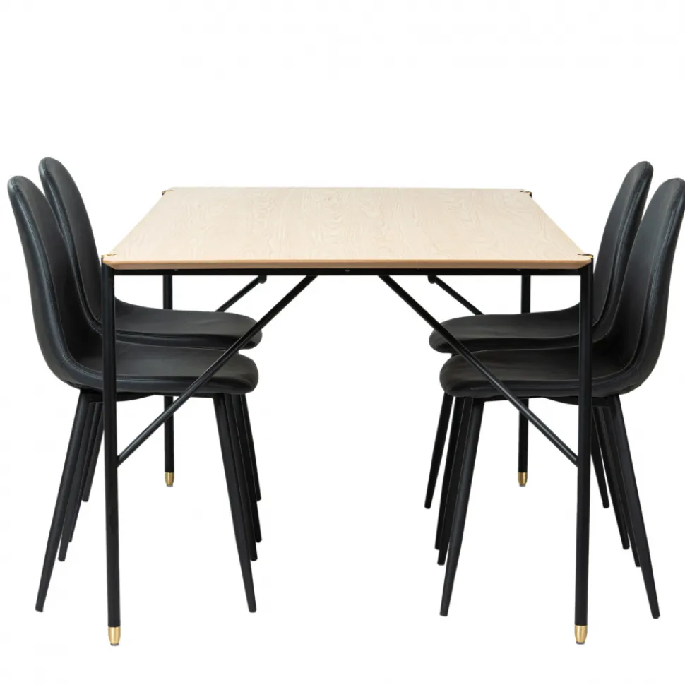 Matgrupp 'Hornstull Forma' 1 Bord & 4 Stolar