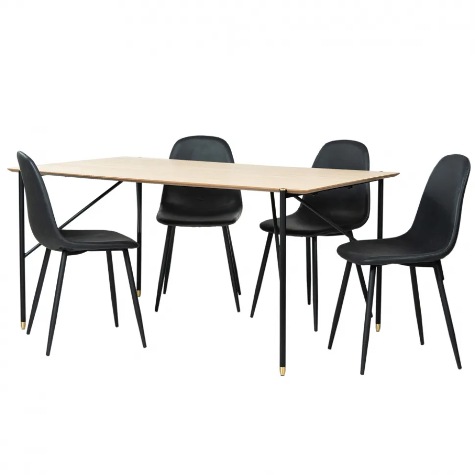 Matgrupp 'Hornstull Forma' 1 Bord & 4 Stolar