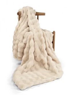 Pläd 'Aranga Bubble Throw' 130x170cm - Beige