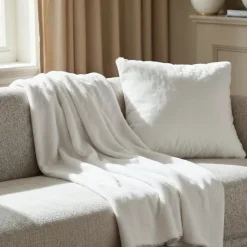Pläd 'Aranga Super Soft Throw' 130x170cm - Vit