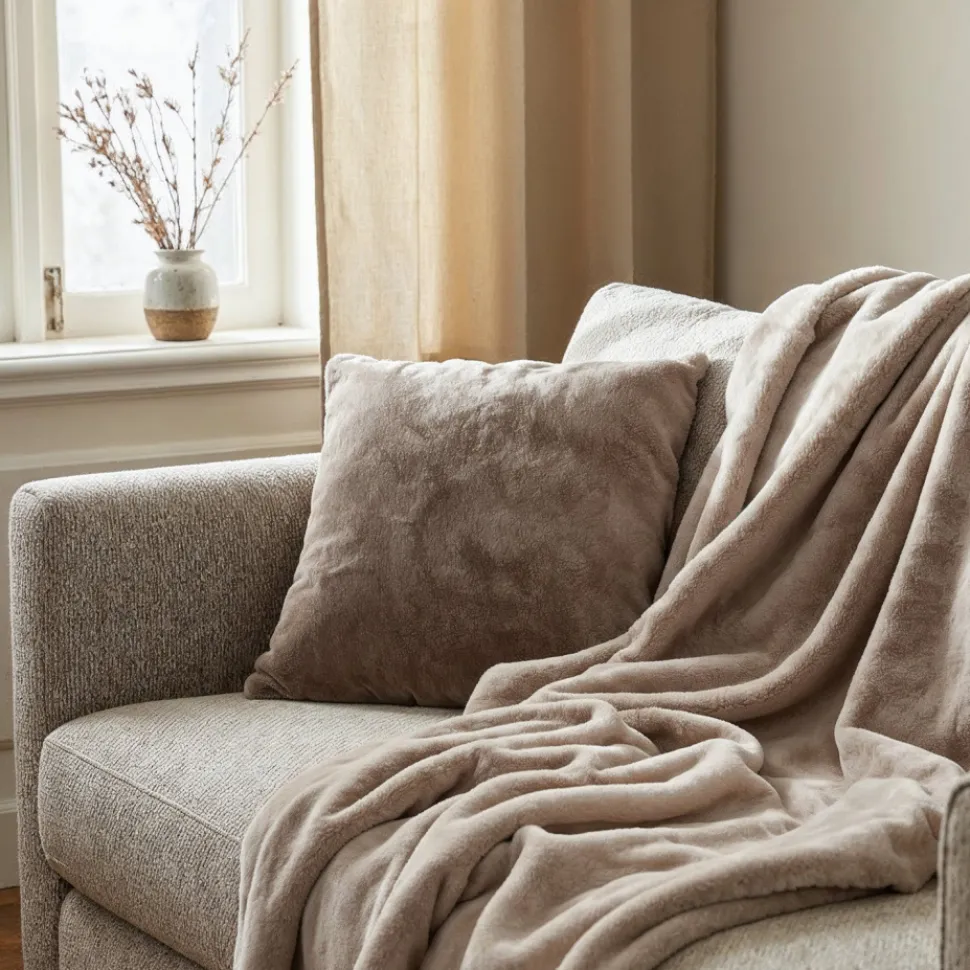 Pläd 'Aranga Super Soft Throw' 130x170cm - Brun