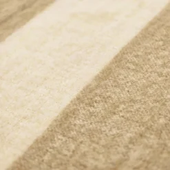Pläd 'Beatriz Stripe' 130x170cm - Beige/vit