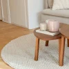Rund matta 'Avafors' - Beige