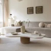 Rund matta 'Coastal' - Cream