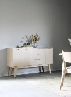 Sideboard 'Filippa' 122x85cm - Ek/Vitpigmenterad