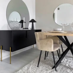 Sideboard 'Frölunda' - Svart/Mässing