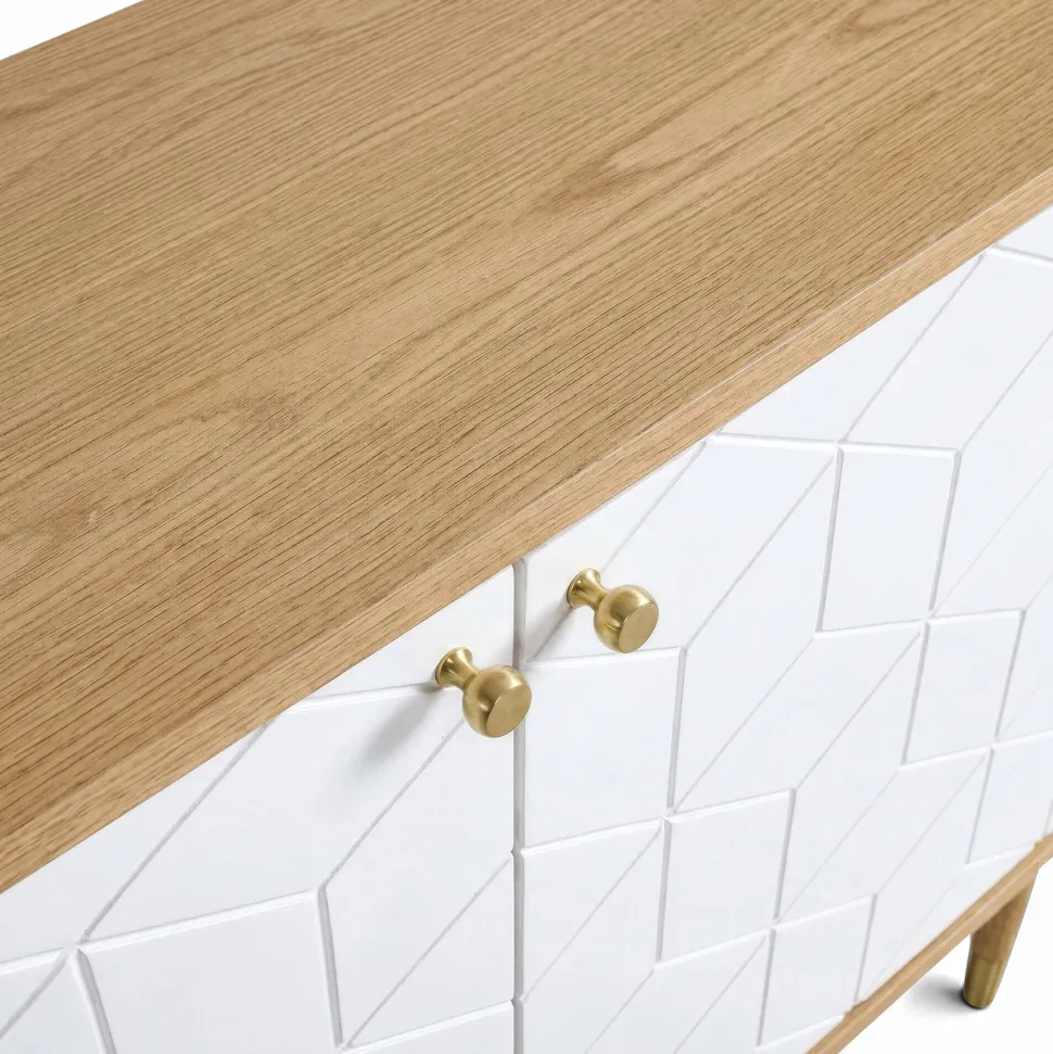 Sideboard 'Kumamoto' - Vit/Ek