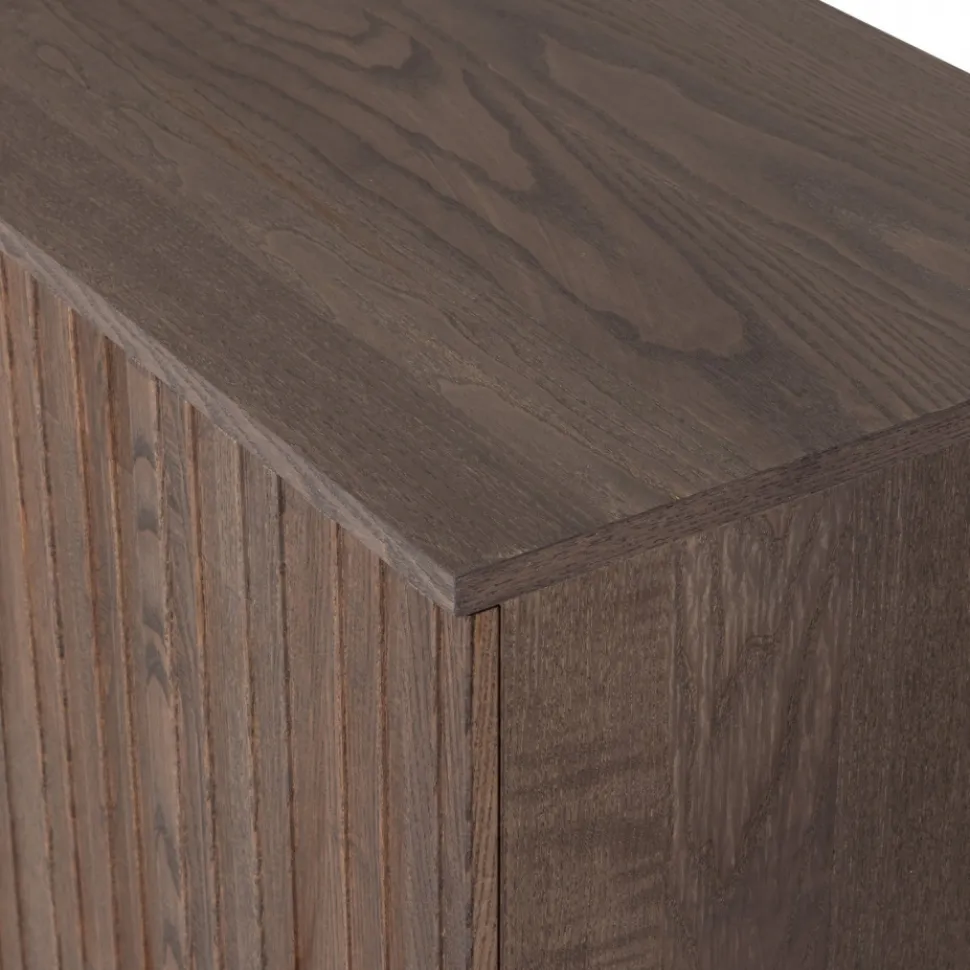 Sideboard ‘New Gravure’ 200 cm - Mörkbrun/Svart