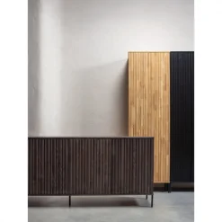 Sideboard ‘New Gravure’ 200 cm - Mörkbrun/Svart
