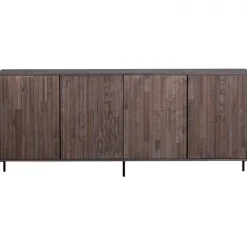 Sideboard ‘New Gravure’ 200 cm - Mörkbrun/Svart