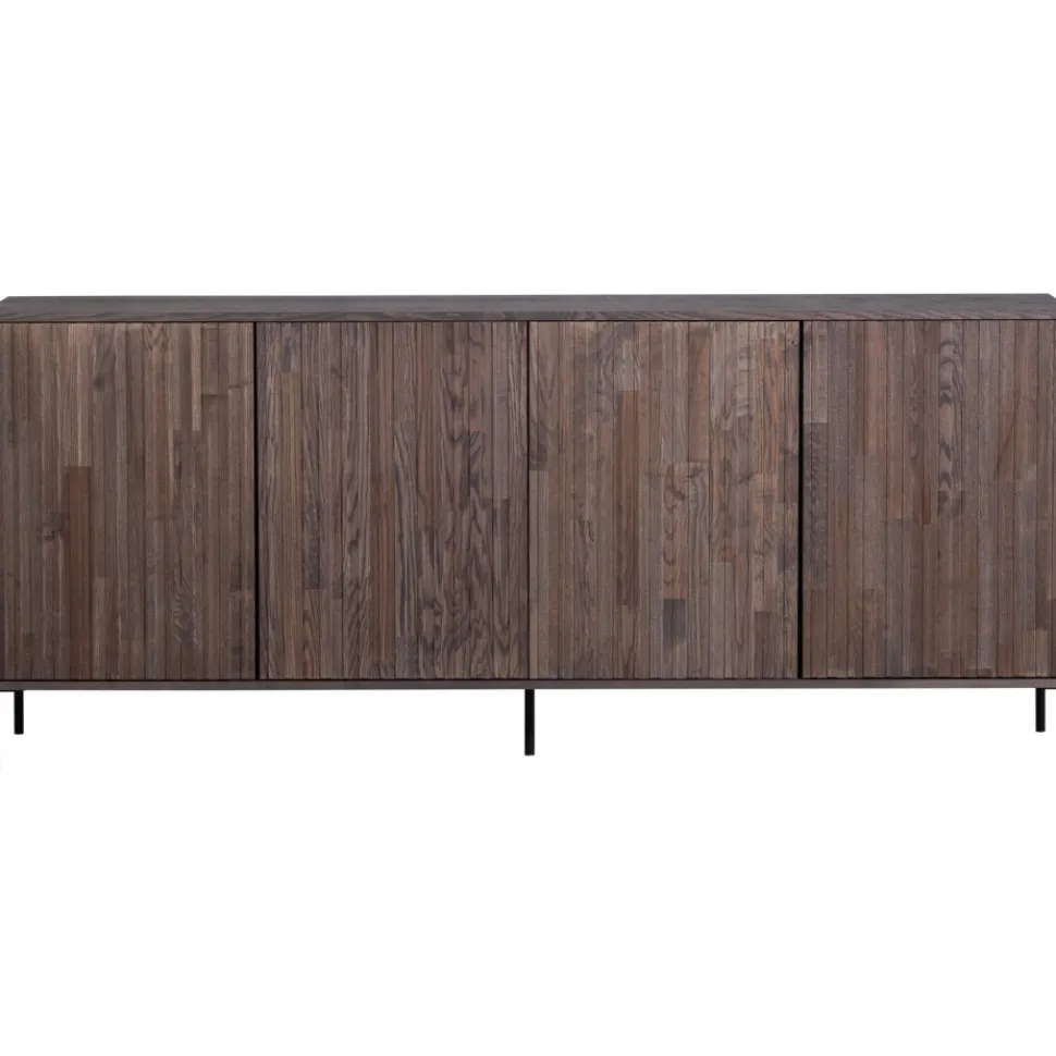Sideboard ‘New Gravure’ 200 cm - Mörkbrun/Svart